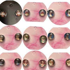 One Piece - 1 Pair of Handmade Stud Earrings